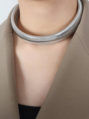 Pleated Solid Color Dainty Necklace Necklaces Accessories