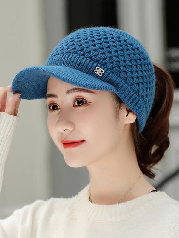 Original Solid Warm Hole Knitting Hat