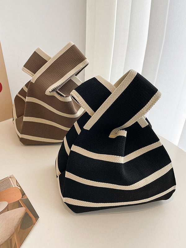 Urban Contrast Color Striped Bags Accessories Handbags