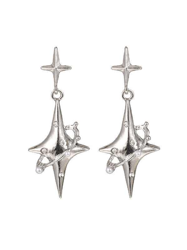 Normcore Geometric Star Shape Drop Earrings