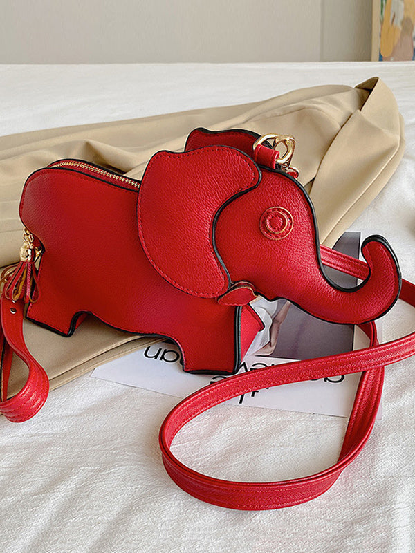 Bolso de hombro con forma de elefante de PU 