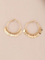 Fashion Tasseled Solid Color Geometric Earrings Accessories