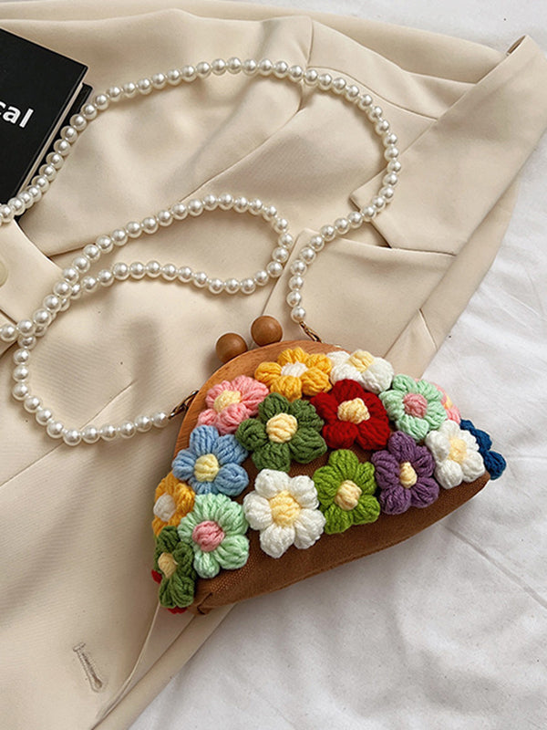 Chains Flower Shape Crossbody Bags Handbags