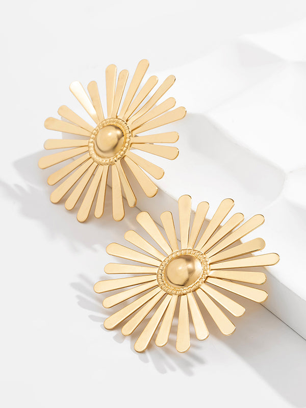 Geometric Flower Shape Earrings Accessories