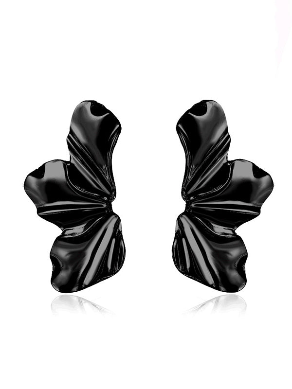 Flower Shape Solid Color Earrings Accessories