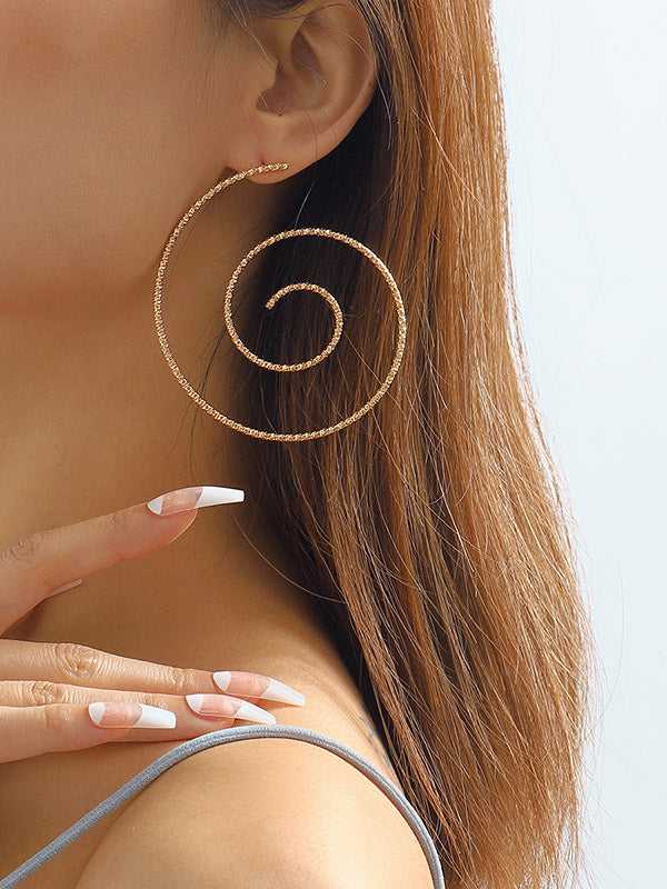 Geometric Hollow Drop Earrings