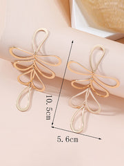 Flower Shape Hollow Tasseled Ear-Ring