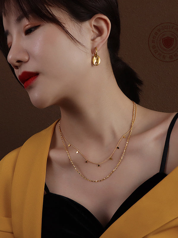 Simple Alloy Geometric Necklaces Accessories