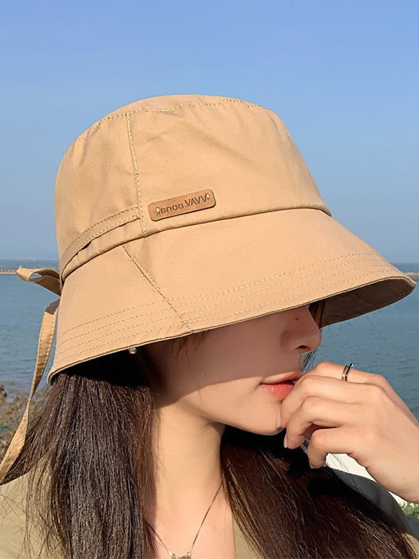 Sun-Protection Lace-Up Wide Side Fisherman Hat Hats&Caps