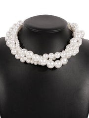 Imitation Pearl Three Pieces Necklaces Accessories Dainty Necklace