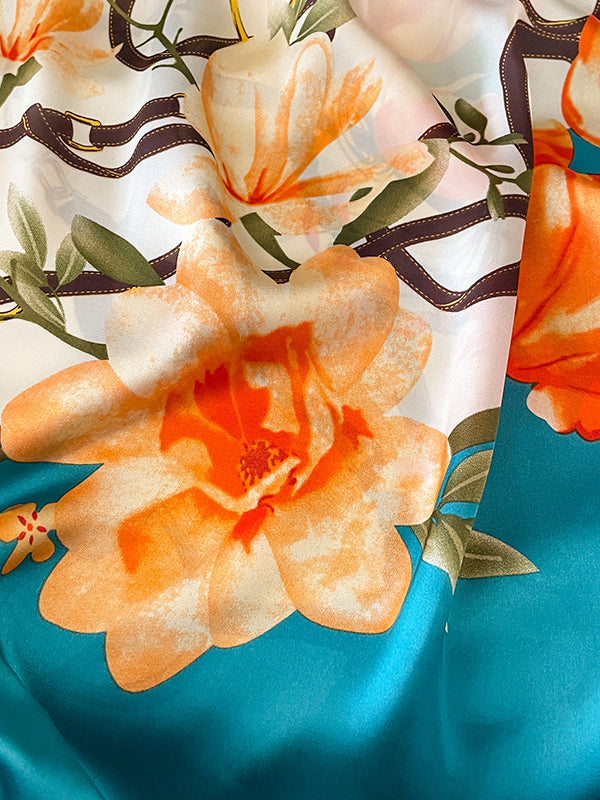 Sun-Protection Contrast Color Printed Shawl&Scarf