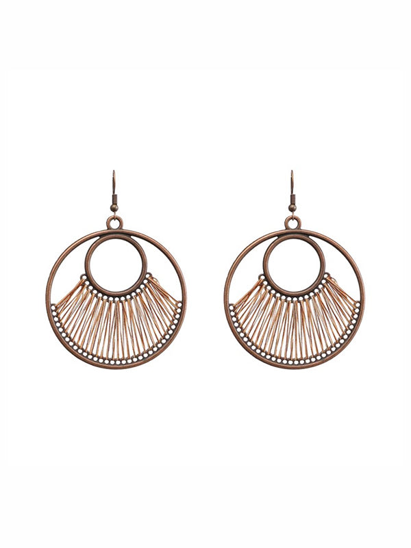 Geometric Hollow Drop Earrings