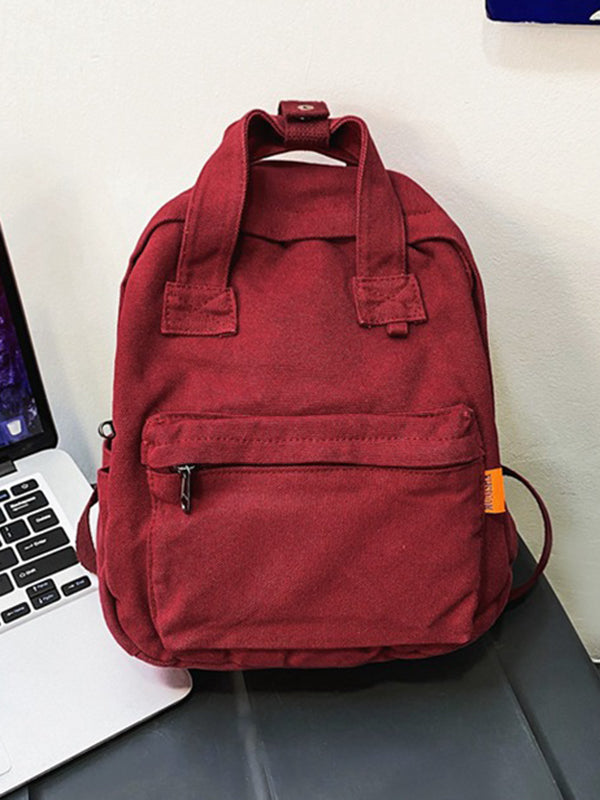 Simple Casual 5 Colors Canvas Backpack