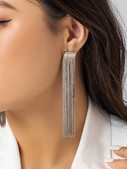 Solid Color Tasseled Earrings Accessories