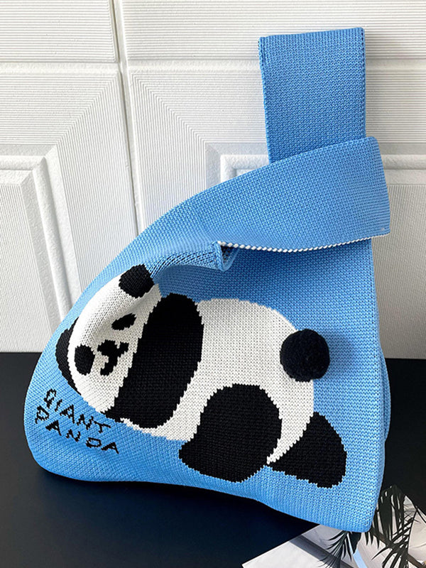 Animal Printed Bags Accessories Woven Handbag