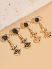 Contrast Color Geometric Drop Earrings Earrings Accessories