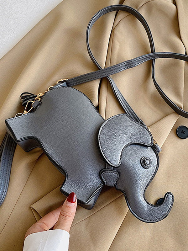 Bolso de hombro con forma de elefante de PU 