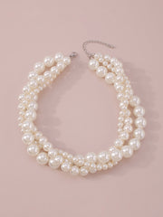 Imitation Pearl Three Pieces Necklaces Accessories Dainty Necklace