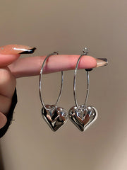 Simple Normcore Heart Shape Earrings Accessories