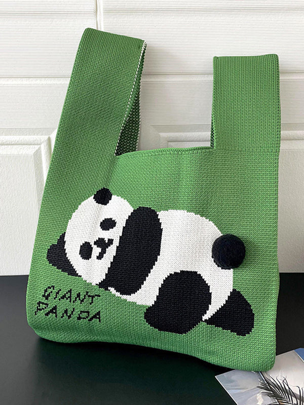 Animal Printed Bags Accessories Woven Handbag