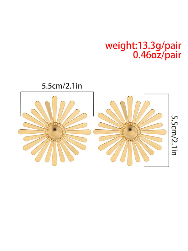 Geometric Flower Shape Earrings Accessories