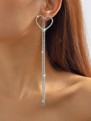 Heart Shape Tasseled Earrings Accessories