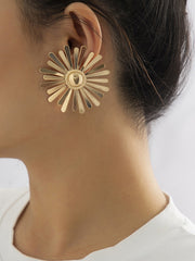 Geometric Flower Shape Earrings Accessories