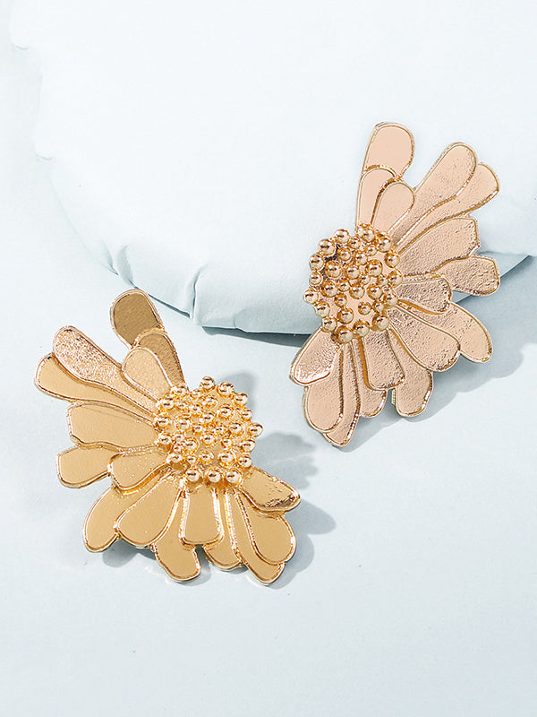 Vintage Alloy Flower Earrings