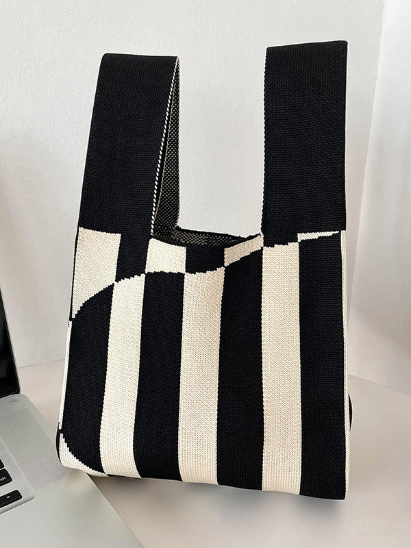 Striped Bags Accessories Woven Handbag