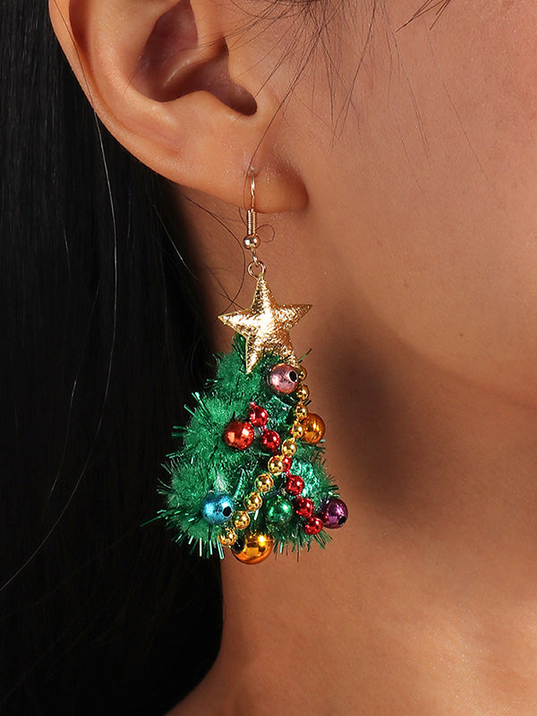 Christmas Tree Earrings Accessories