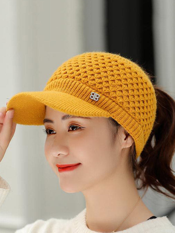 Original Solid Warm Hole Knitting Hat