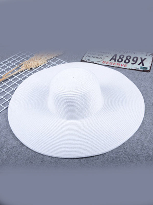 Simple Casual Vacation 10 Colors Wide Brim Hat