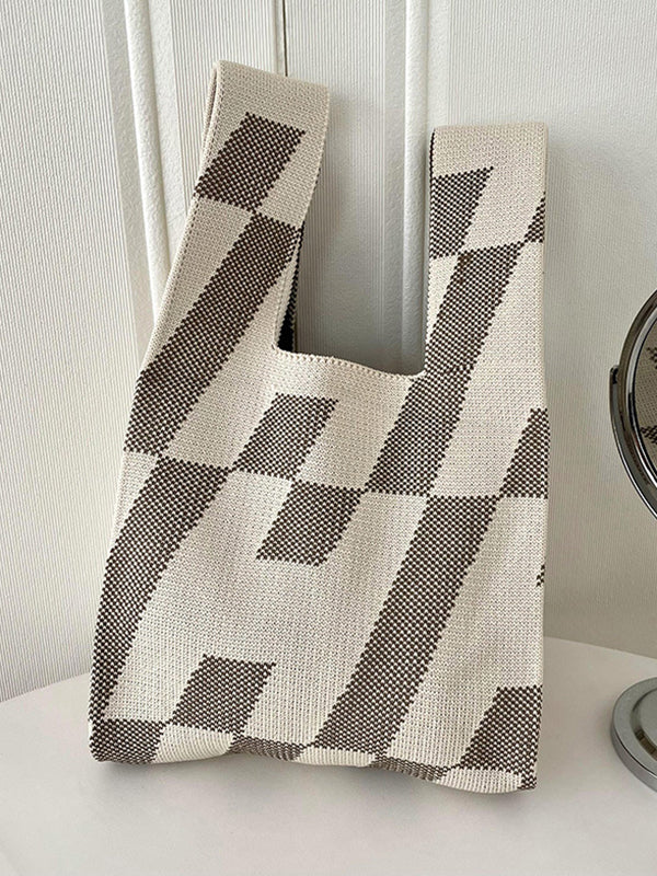 Geometric Bags Accessories Woven Handbag