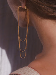 Simple Casual Tasseled Solid Color Earrings