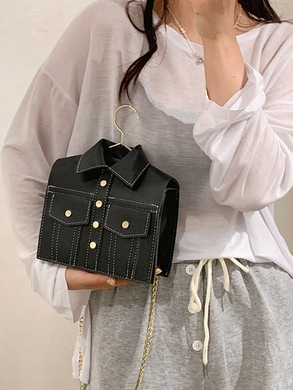 Original Stylish PU Contrast Color Shoulder Bag Accessories