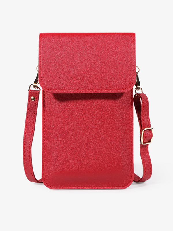 PU Simple Solid Color Sling Bag Shoulder Bag