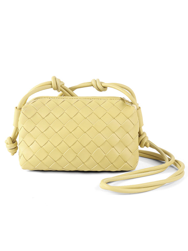 Woven Zipper Bags Crossbody Bags