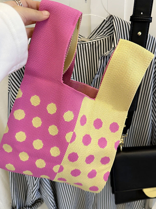 Multi-Colored Polka-Dot Split-Joint Bags Accessories