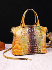 Alligator Print Pleated Split-Joint Bags Handbags