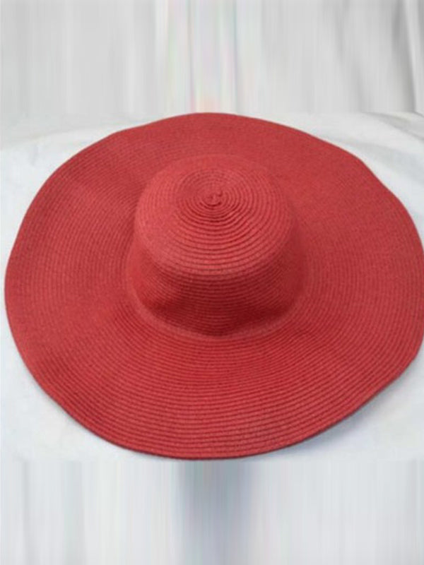 Simple Casual Vacation 10 Colors Wide Brim Hat