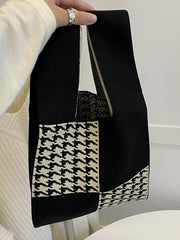 Houndstooth Bags Accessories Woven Handbag