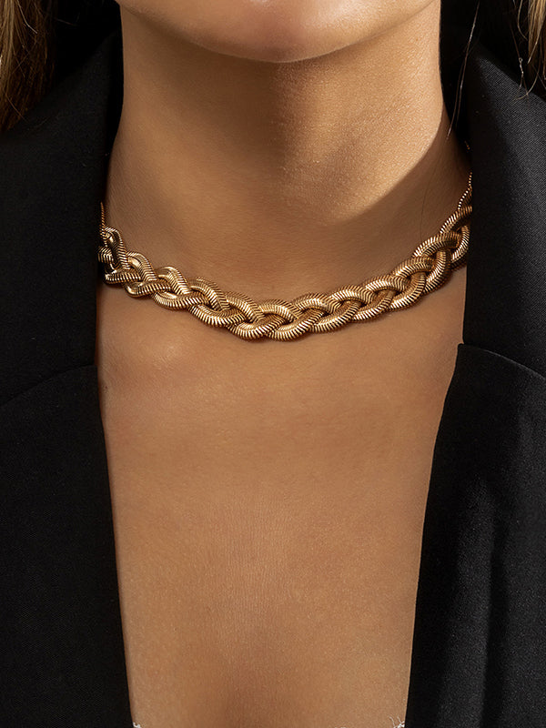 Adjustable Snake Chain Choker Necklace