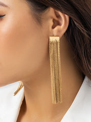 Solid Color Tasseled Earrings Accessories