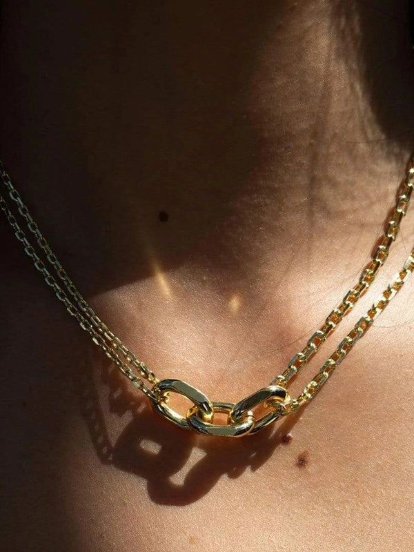 Chains Double Layered Necklaces Accessories