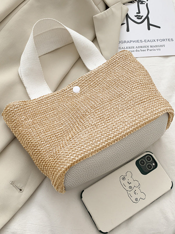 Bolso tejido sencillo e informal para vacaciones 