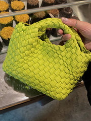 Solid Color Woven Bags Handbags