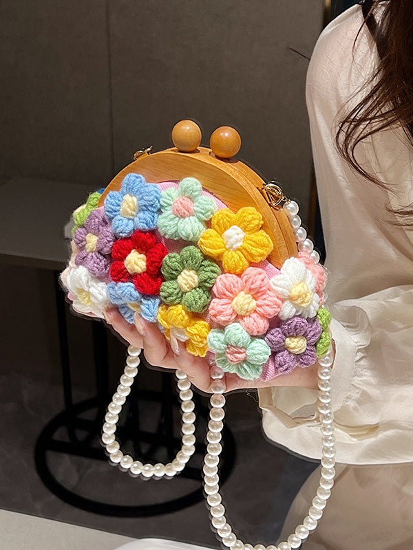 Chains Flower Shape Crossbody Bags Handbags