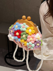 Chains Flower Shape Crossbody Bags Handbags