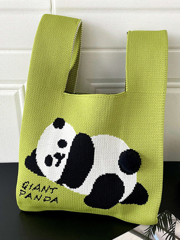 Animal Printed Bags Accessories Woven Handbag