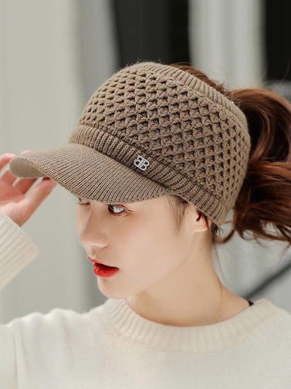 Original Solid Warm Hole Knitting Hat